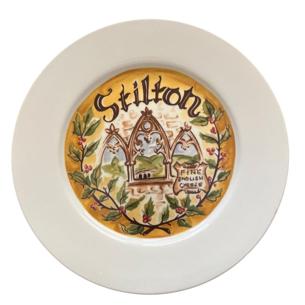 Restoration Hardware Set Of 4 Cheese Plates - Brie Stilton Emmental Parmigiano - Picture 6 of 8
